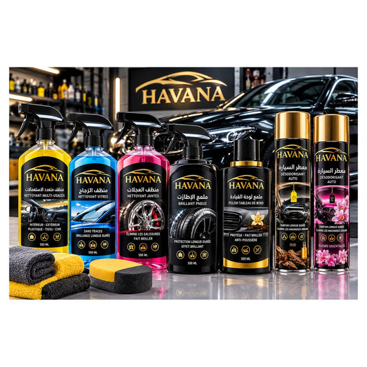 🚗 باقة العناية بالسيارة HAVANA – 7 منتجات